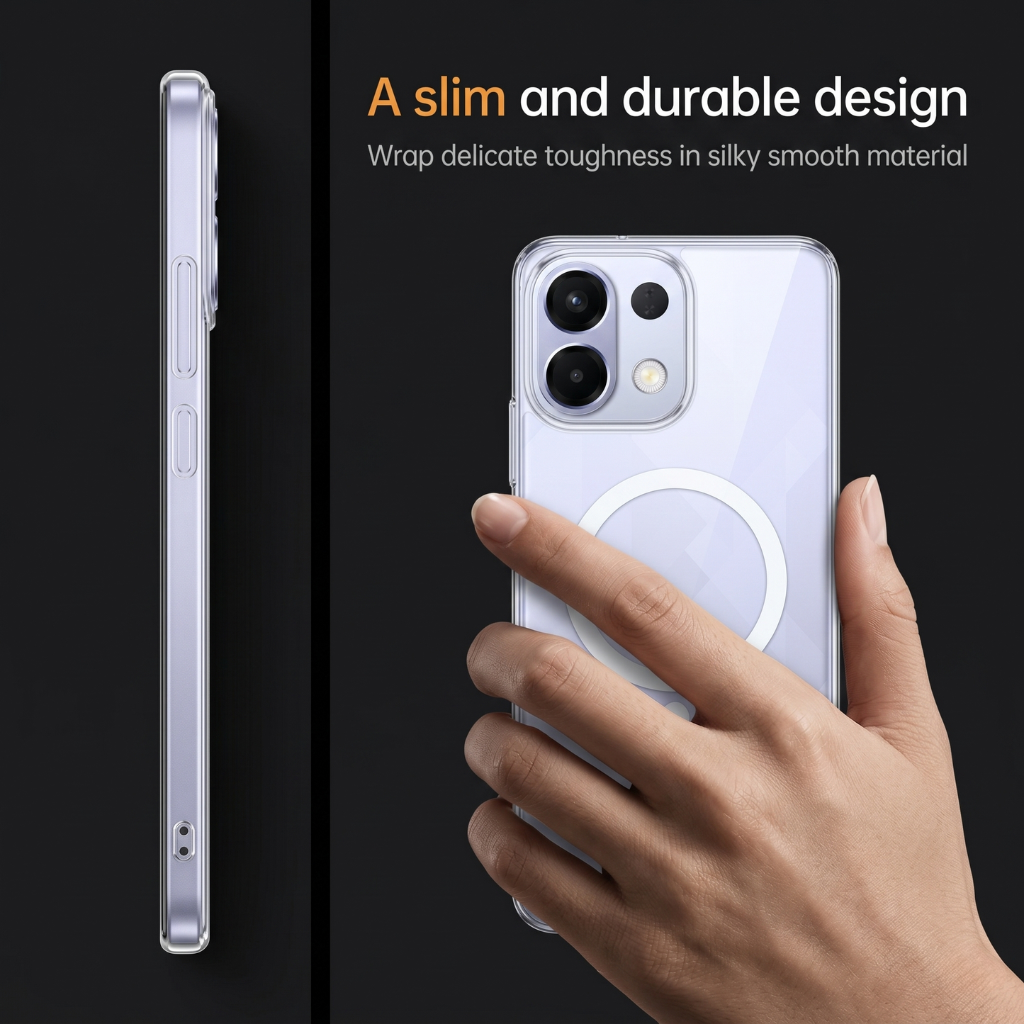 Oppo K13 5G Clear Anti-Yellow MagSafe Protective Case