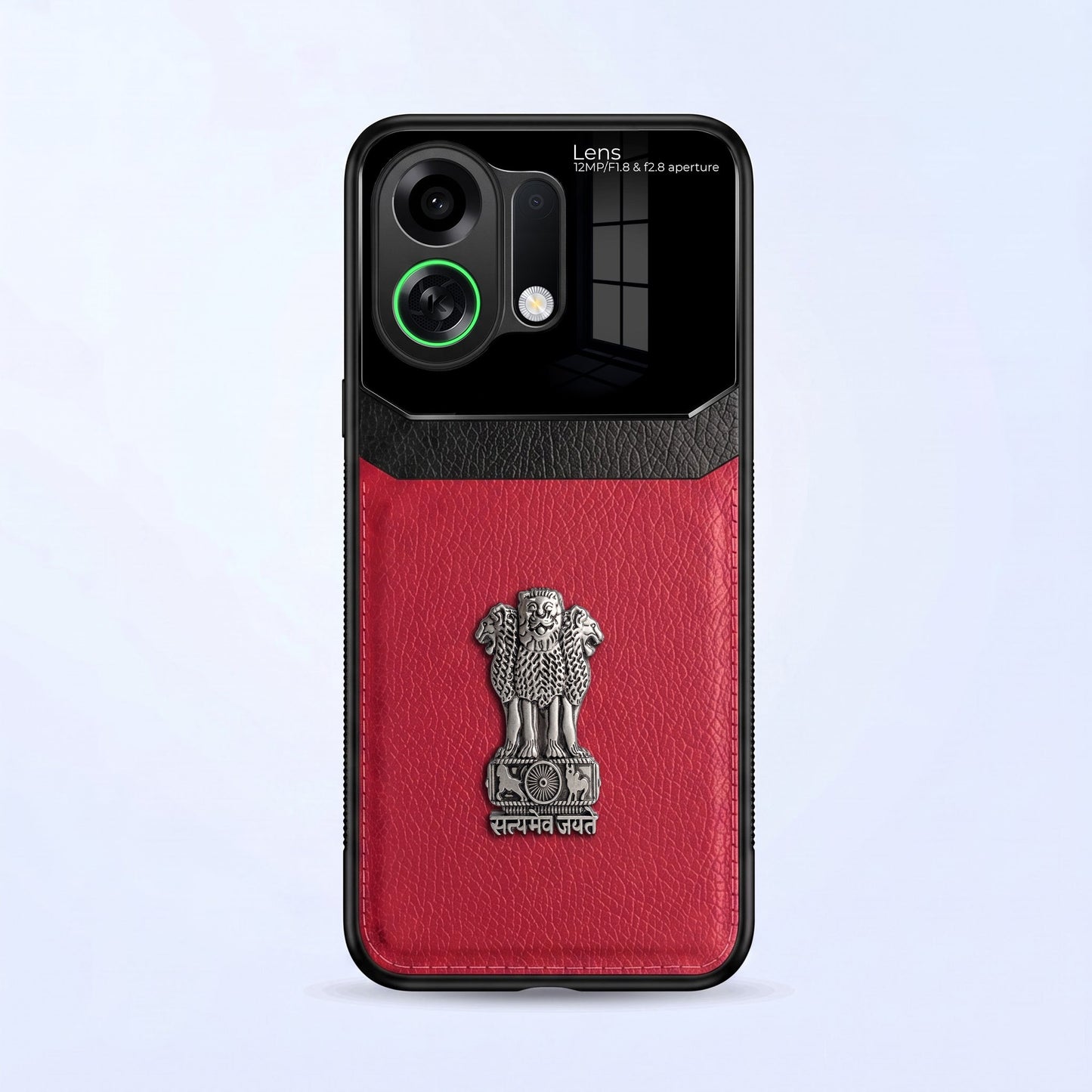 Oppo K13 Turbo 5G Satyamev Jayate 3D Metal Leather Back Case