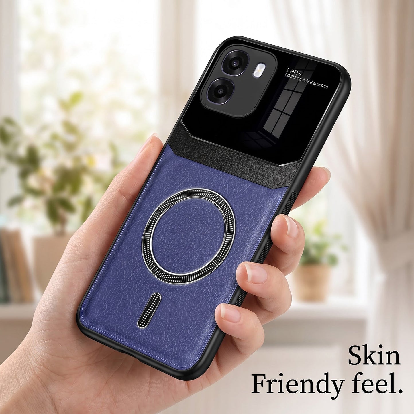 Oppo K14 5G Premium Magsafe Magnetic Leather Lens Protective Case