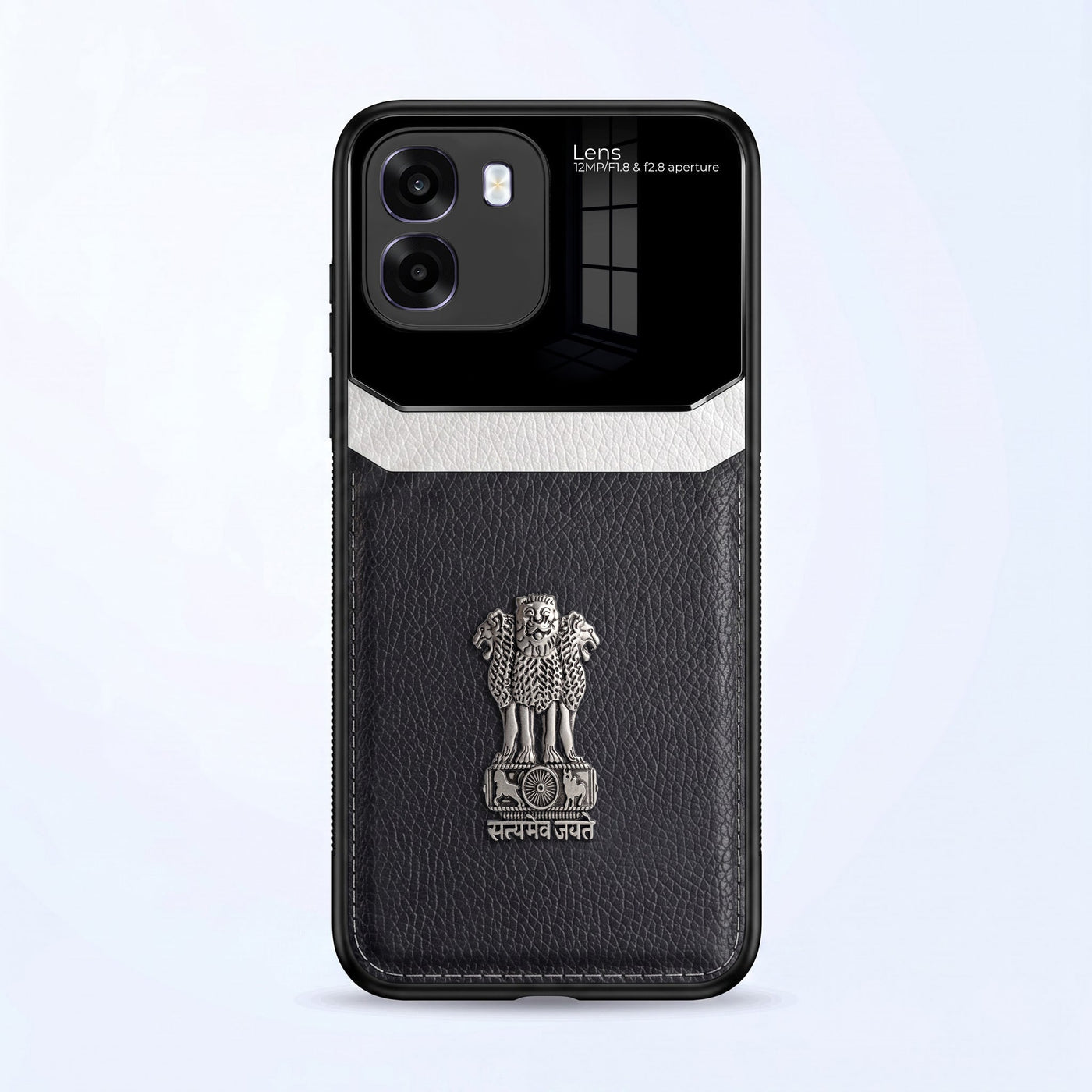 Oppo K14 5G Satyamev Jayate 3D Metal Leather Back Case