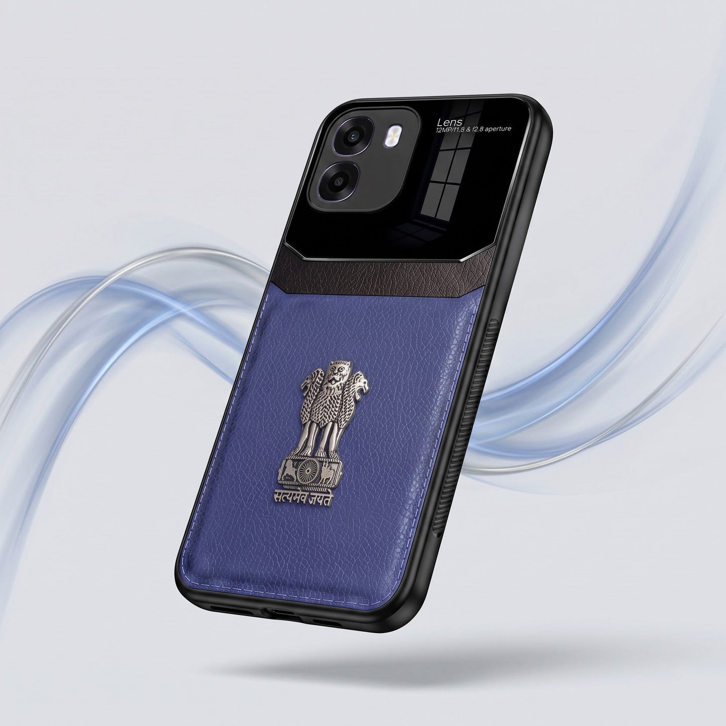 Oppo K14 5G Satyamev Jayate 3D Metal Leather Back Case