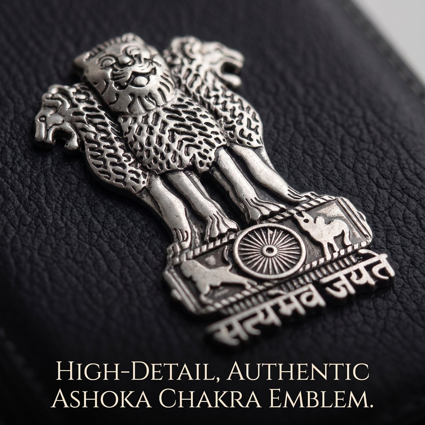 Oppo Reno 13 Pro 5G Satyamev Jayate 3D Metal Leather Back Case