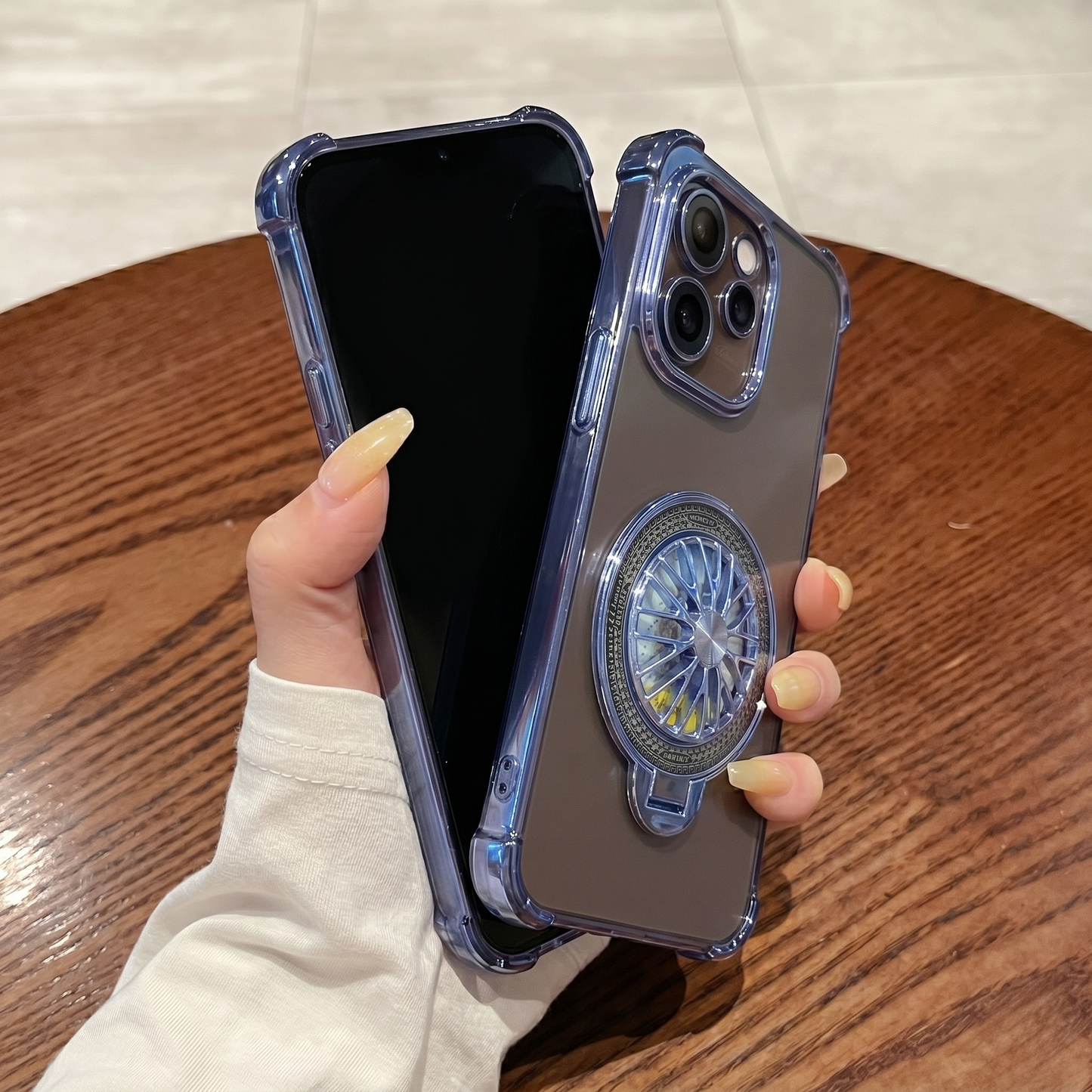 Oppo Reno 15 Pro Mini 5G Premium Stress Buster Wheel Rotating Shockproof Airbags Case