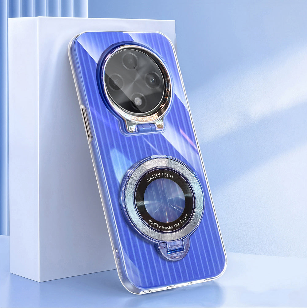 Oppo F27 Pro+ 5G Luxury Dual Layer Hybrid Camera Magnifier Ring Stand Case