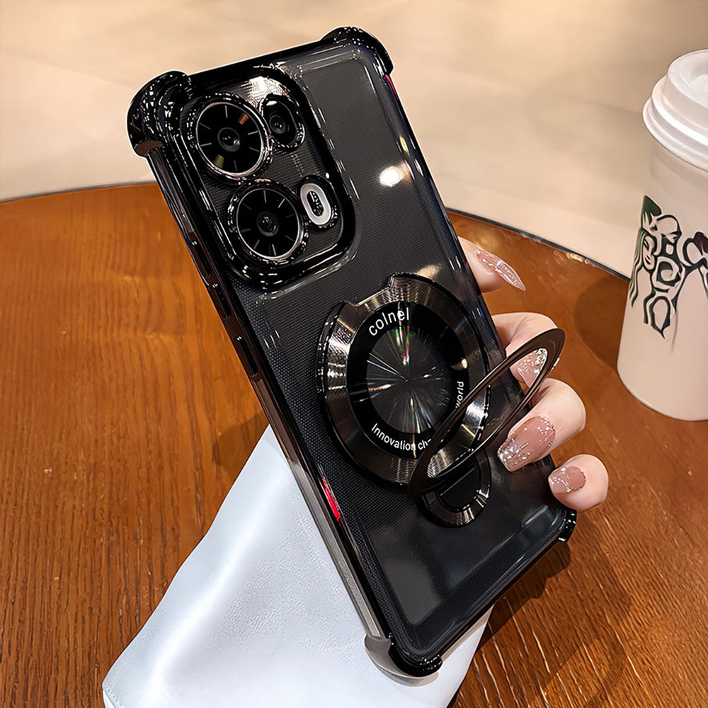 Oppo Reno14 5G Original Luxury Magnifier Ring Stand Shockproof Airbags Corner