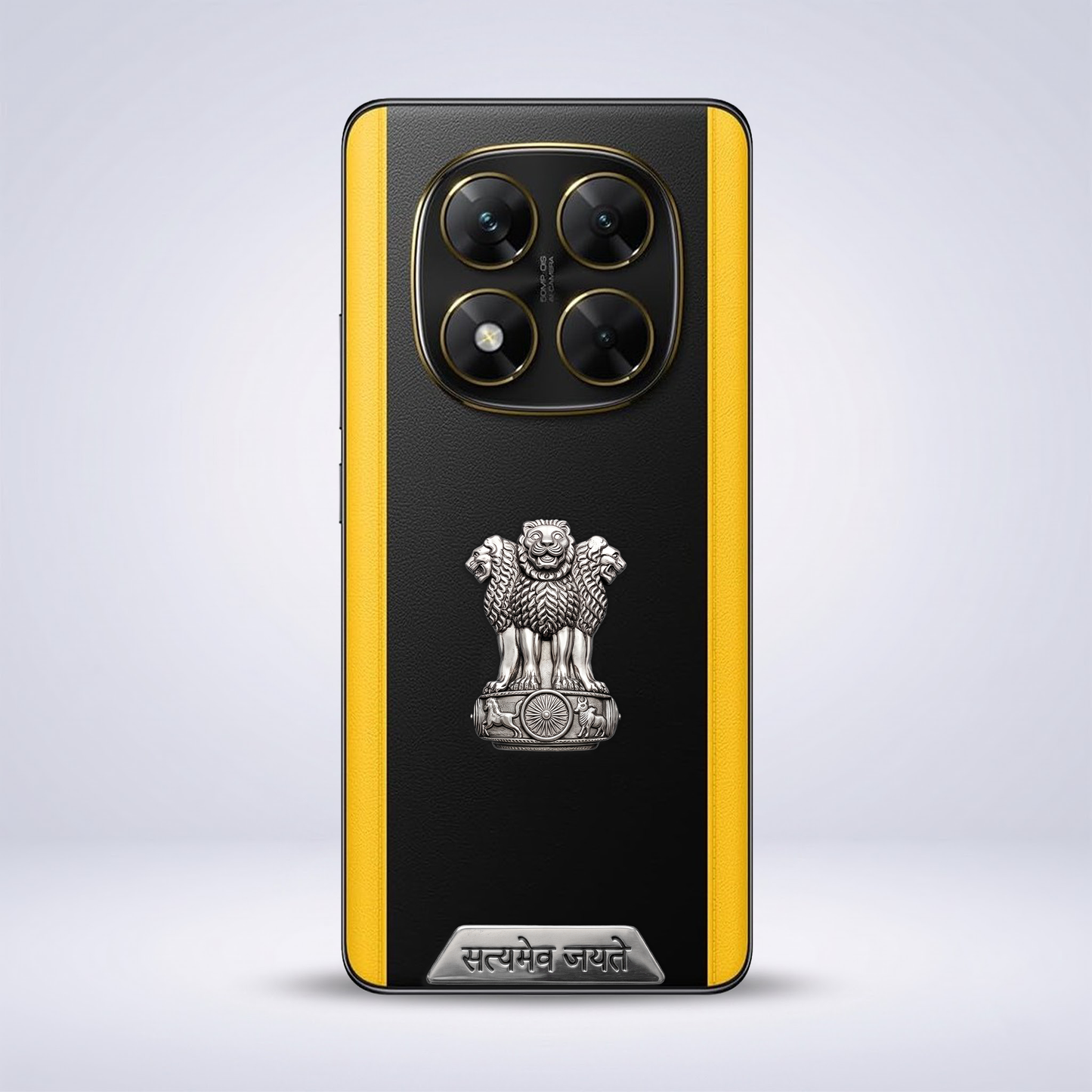 POCO X7 5G Compatible Satyamev Jayate 3D Metal Emblem Sticker
