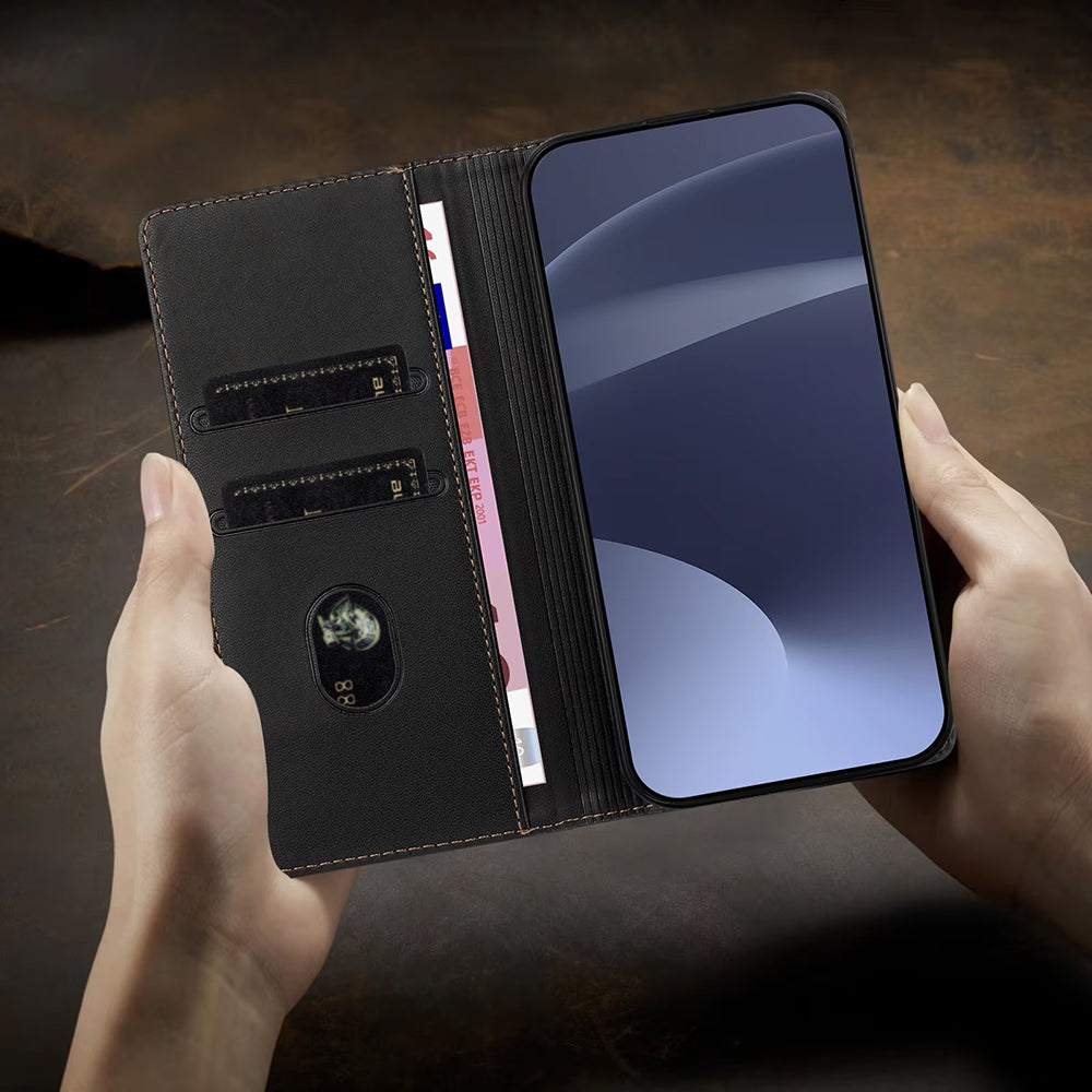 Vintage PU leather magnetic wallet case for Redmi Note 14 Pro+ 5G