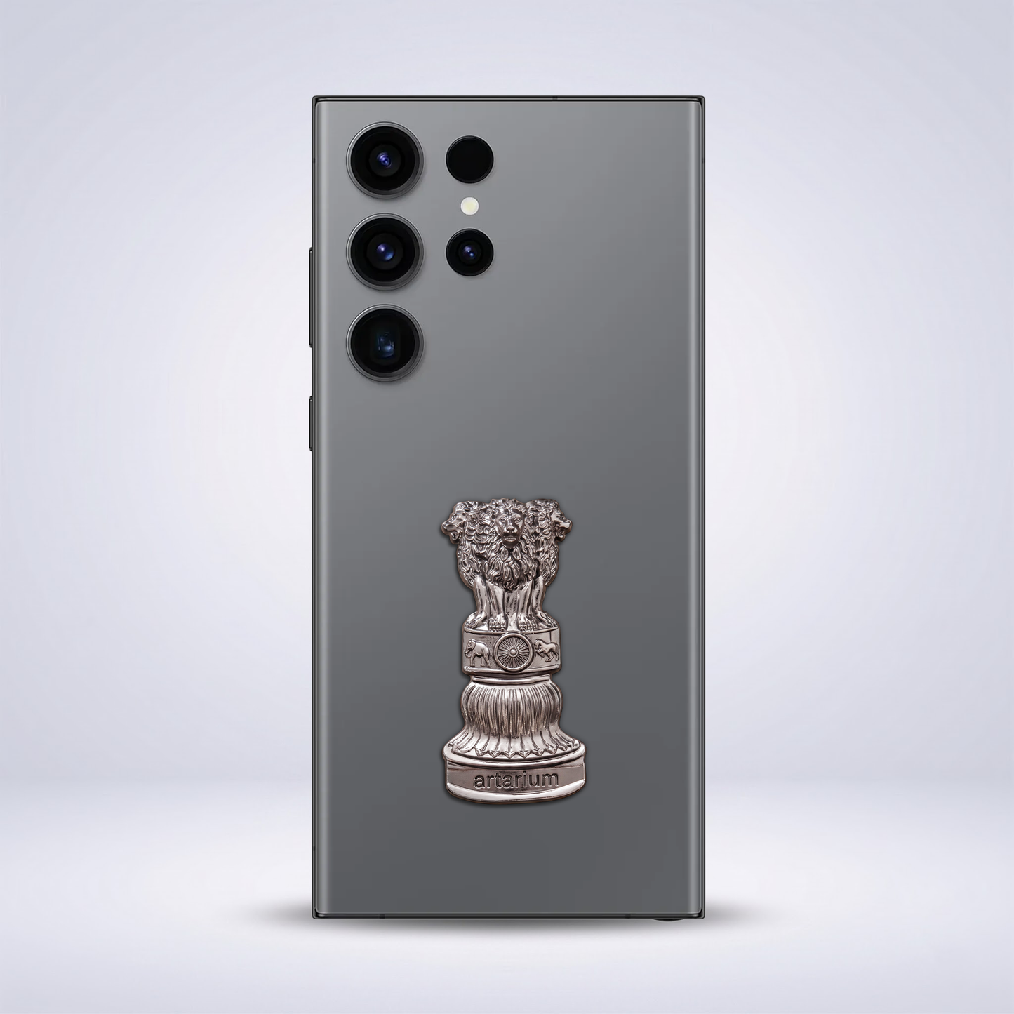 Samsung S23 Ultra 5G Compatible Satyamev Jayate 3D Metal Emblem Sticker