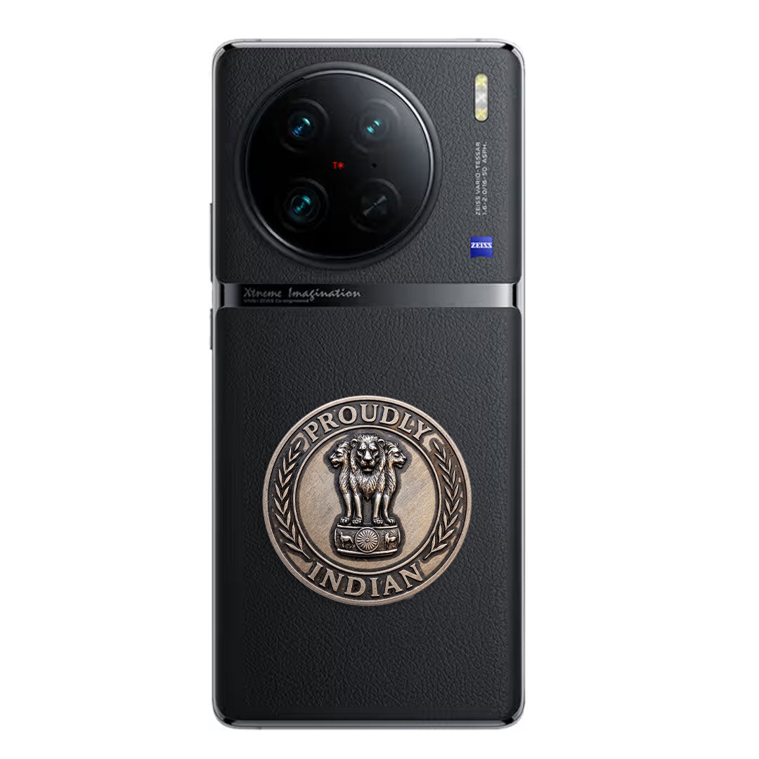 Vivo X90 5G Compatible Satyamev Jayate 3D Metal Emblem Sticker