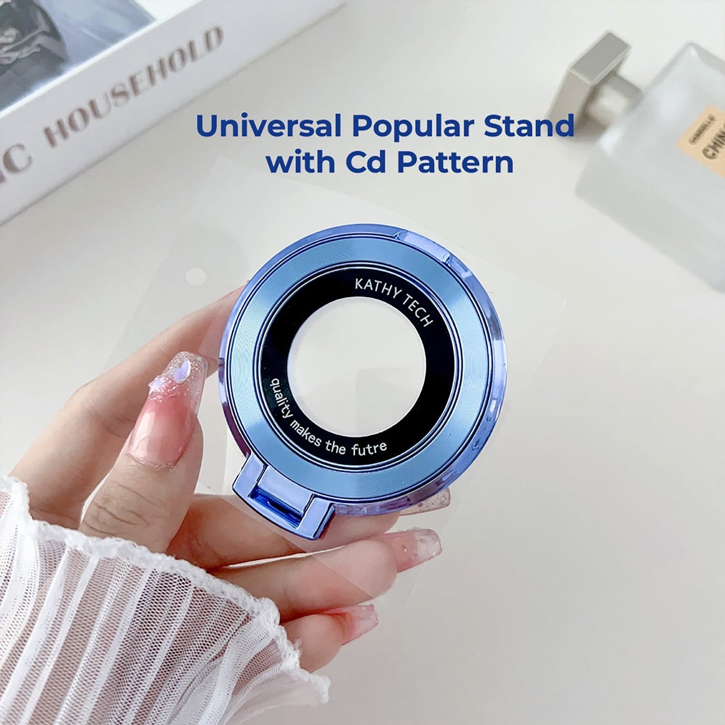 Vivo T5x 5G Original Luxury Magnifier Ring Stand Shockproof Airbags Corner Case