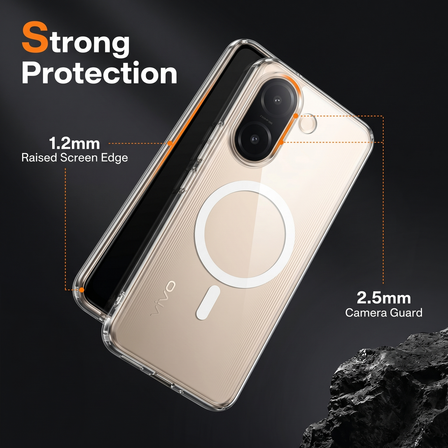 Vivo V60e 5G Clear Anti-Yellow MagSafe Protective Case