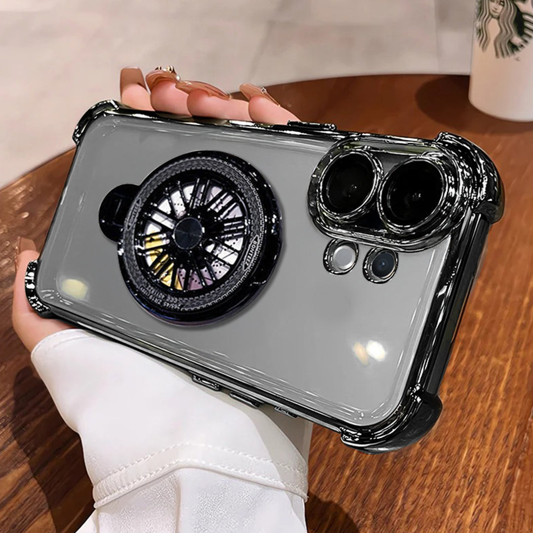 Vivo X200 FE 5G Premium Stress Buster Wheel Rotating Shockproof Airbags Case