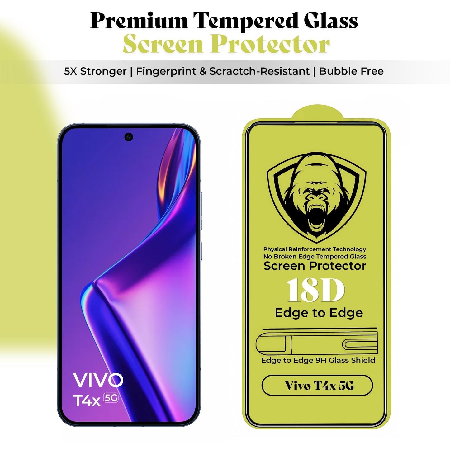 Vivo T4x 5G Luxury Four Corner Invincible Bracket Ring Stand Case