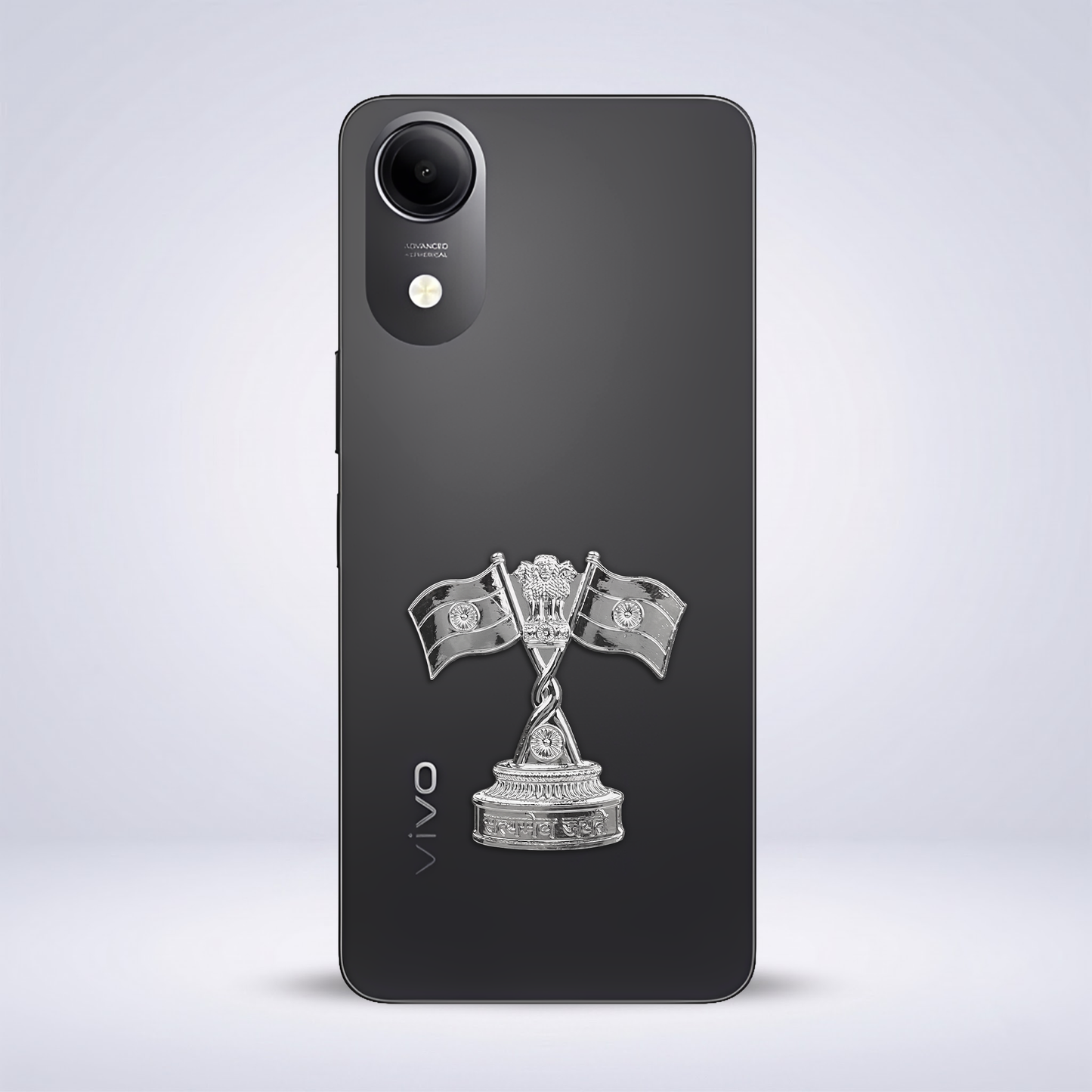 Vivo T5e 5G Compatible Satyamev Jayate 3D Metal Emblem Sticker