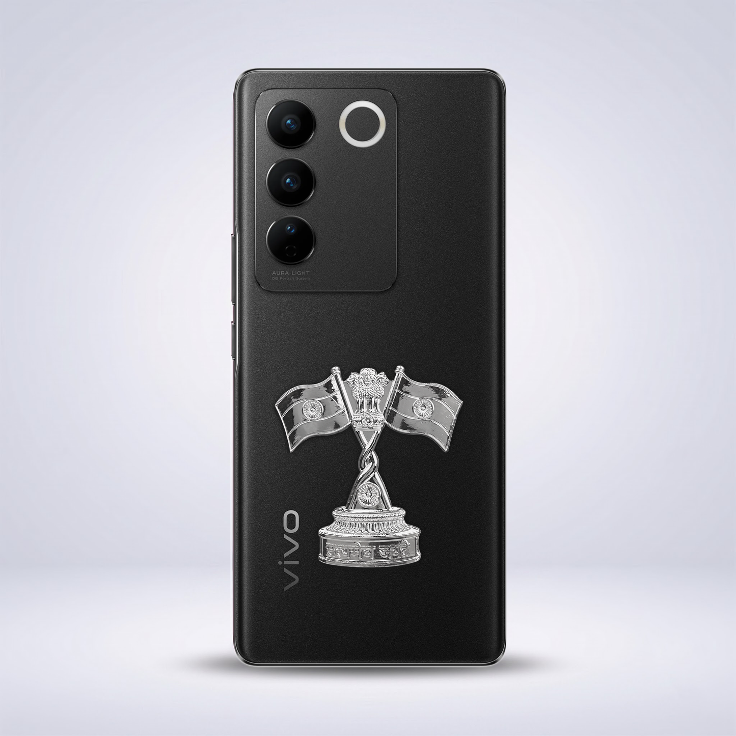 Vivo V27 Pro 5G Compatible Satyamev Jayate 3D Metal Emblem Sticker