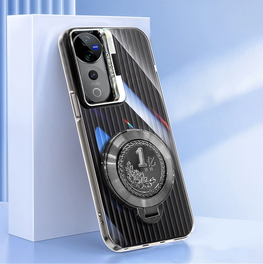 Vivo V40 Pro 5G Luxury Dual Layer Hybrid Camera Billion Wheel Rotating Case