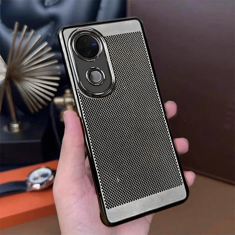Vivo V50 5G New Mesh Red Electroplated Precision Heat Dissipation Case