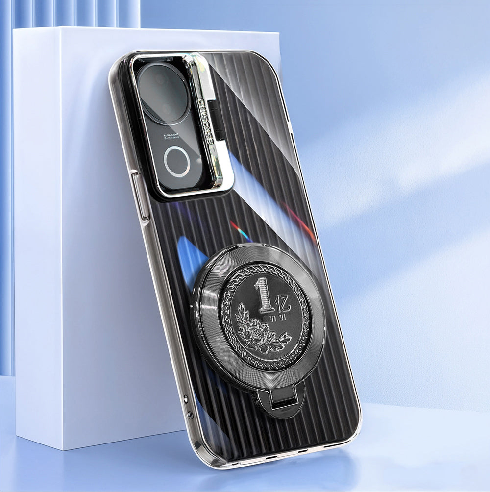 Vivo V50 5G Luxury Dual Layer Hybrid Camera Billion Wheel Rotating Case