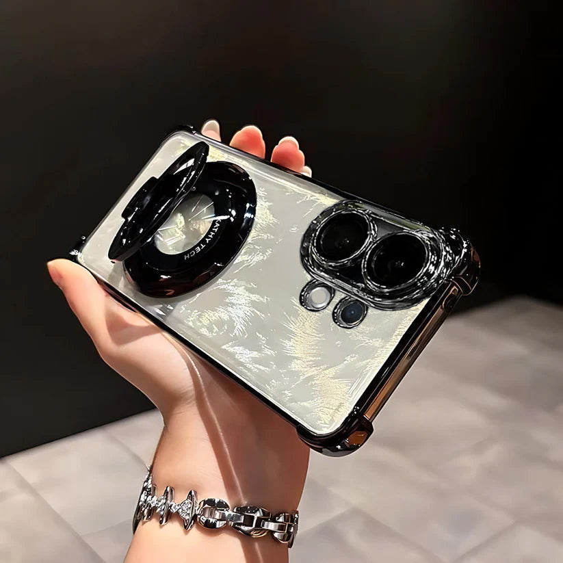 Vivo X200 FE 5G Original Luxury Magnifier Ring Stand Shockproof Airbags Corner Case