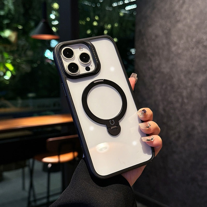 iPhone 16 Pro & 16 Pro Max Reinforced Edges Ring Stand Transparent iPhone Case