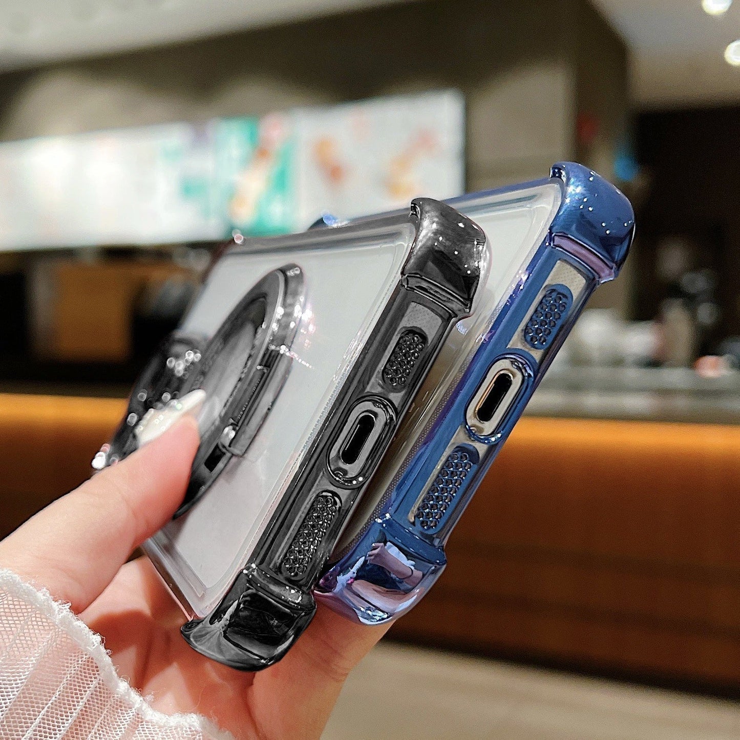 OnePlus Nord CE3 5G Original Luxury Magnifier Ring Stand Shockproof Airbags Corner Case