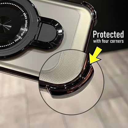 Samsung Galaxy A14 5G Luxury Four Corner Invincible Bracket Ring Stand Case