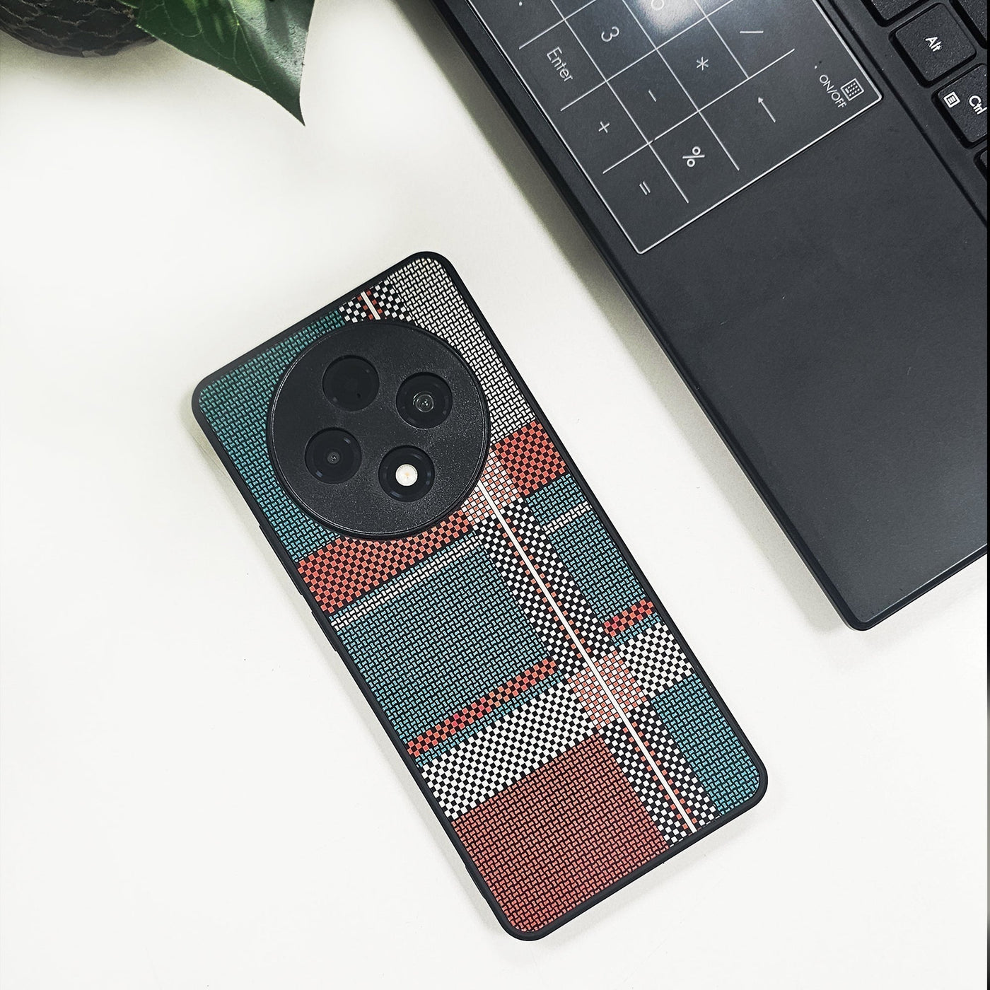 Oppo F27 Pro 5G Luxury Grid Pattern Glass Back Shockproof Case