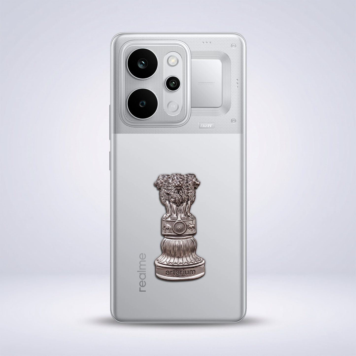 Realme P4 Power 5G Compatible Satyamev Jayate 3D Metal Emblem Sticker