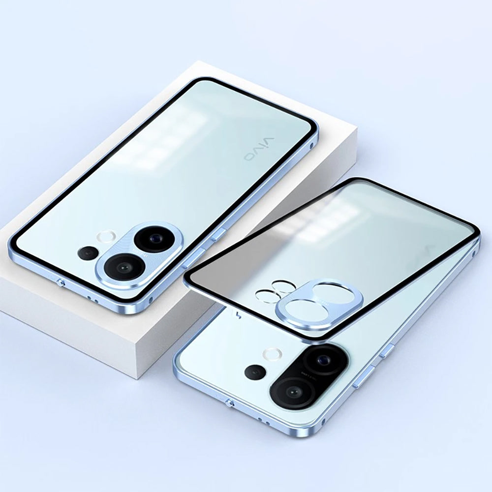 Vivo X200 FE 5G Aluminium Metal Bumper Shield Transparent Back Case