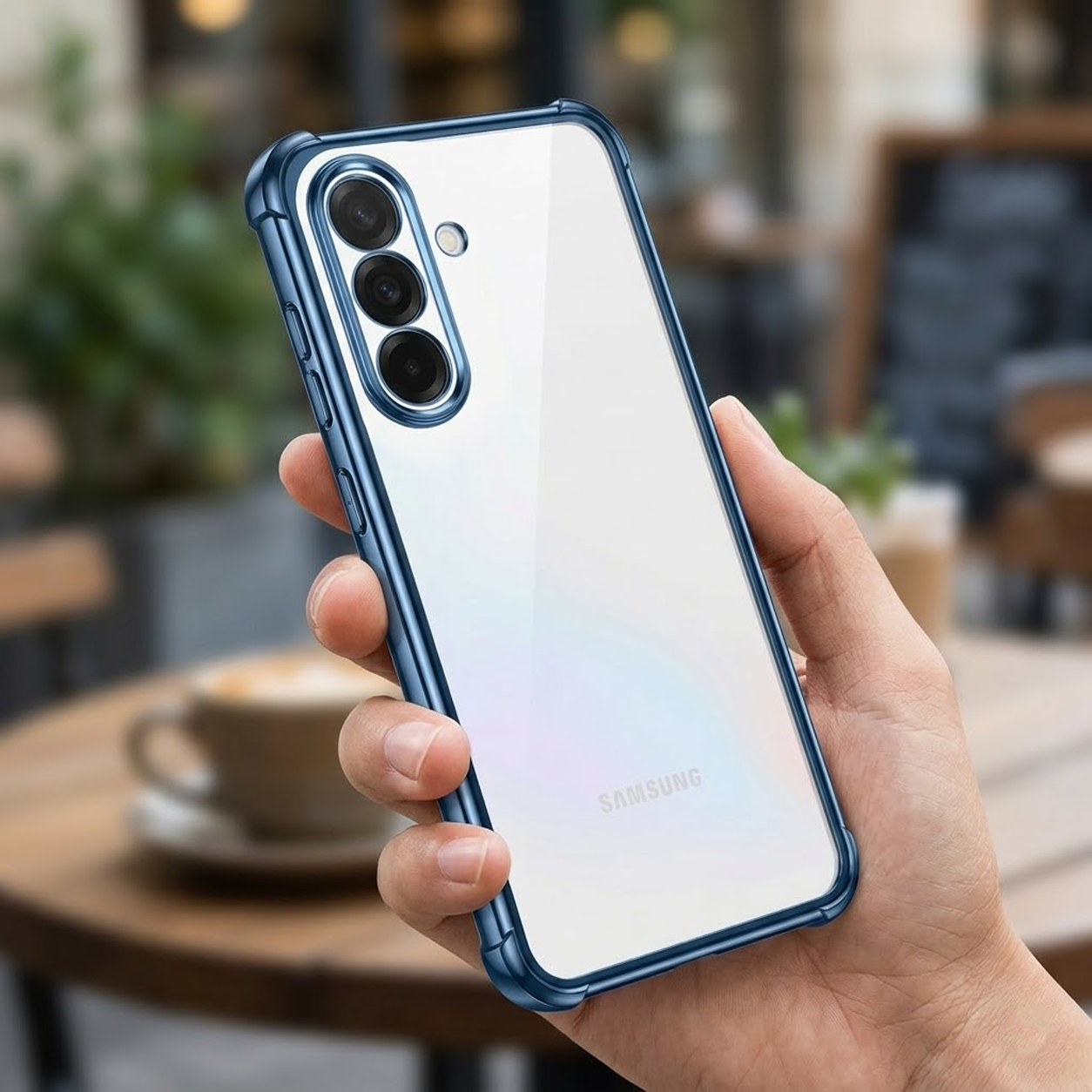 Samsung Galaxy A15 5G Anti-Yellow Electroplating Transparent Airbags Case