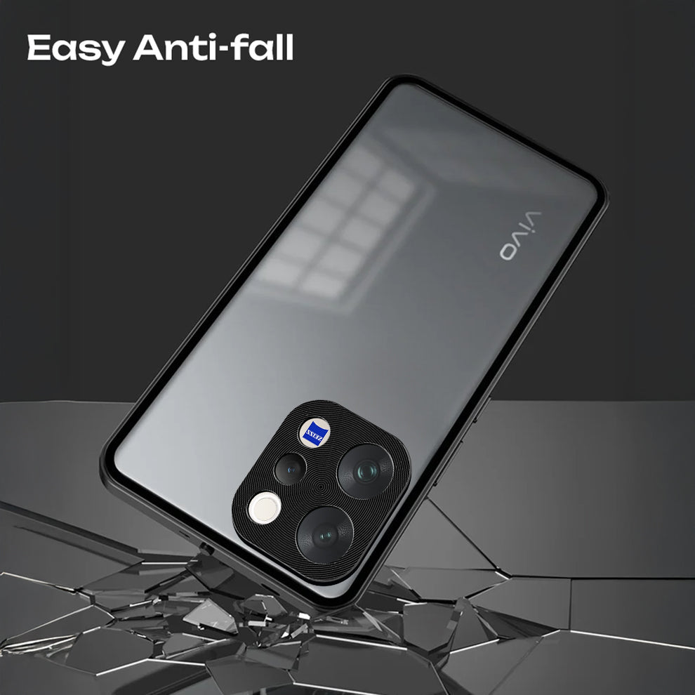 Vivo V70 5G Aluminium Metal Bumper Shield Transparent Back Case